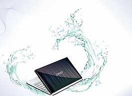 筆記本水花矢量素材