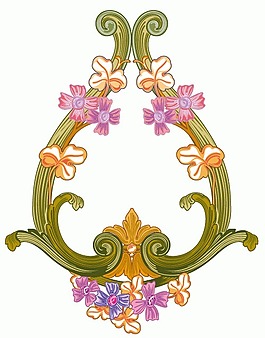 歐式邊框花框矢量圖