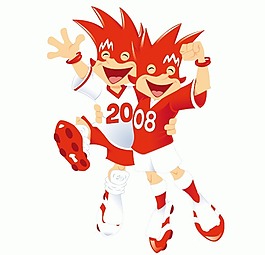 2008欧洲杯吉祥物矢量图