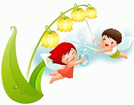 快樂兒童韓國矢量圖ai