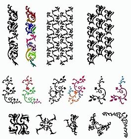 ai潮流花紋矢量圖