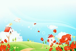 ai花卉風(fēng)景矢量圖
