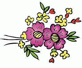 野花矢量圖