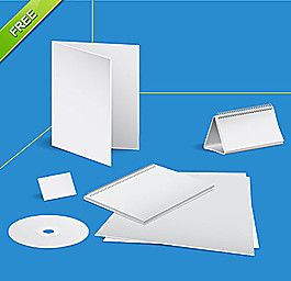 辦公用品模版矢量素材