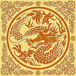 古典龙纹矢量素材