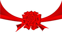 紅綢花矢量素材
