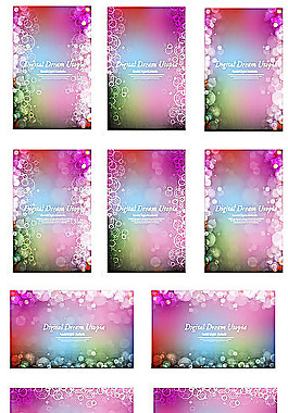 韓國夢幻背景矢量素材