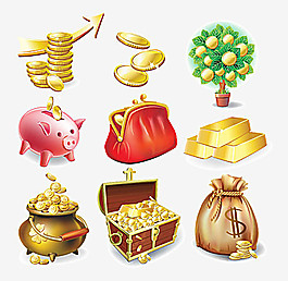 金幣圖標(biāo)矢量素材