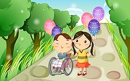 高清 矢量 可爱梦幻童年素材