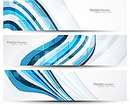 商務(wù)科技banner矢量模板02