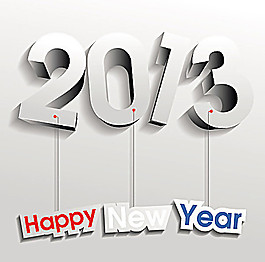 2013新年創(chuàng)意背景矢量05
