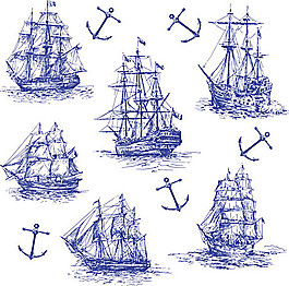 海洋航海矢量設(shè)計元素01