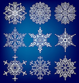 圣誕雪花背景矢量素材01