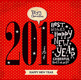 復(fù)古風格2013新年背景矢量素材02