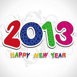 2013創(chuàng)意新年背景矢量02