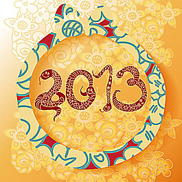 2013創(chuàng)意新年背景矢量03