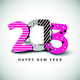 创意字体2013新年背景矢量素材03