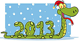 2013年蛇年賀卡矢量素材03