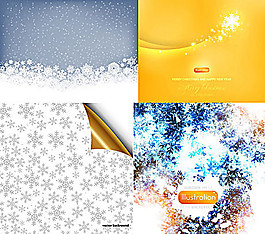 精美雪花背景矢量素材