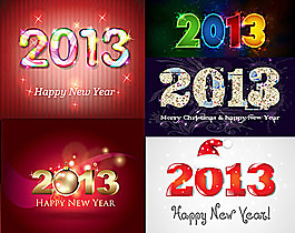2013矢量新年背景素材
