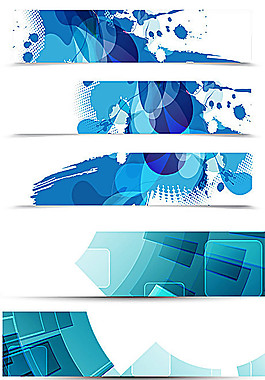 蓝色概念banner矢量素材
