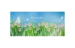 郁金香花朵矢量背景素材