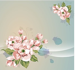 移門圖片素材手繪花卉花朵