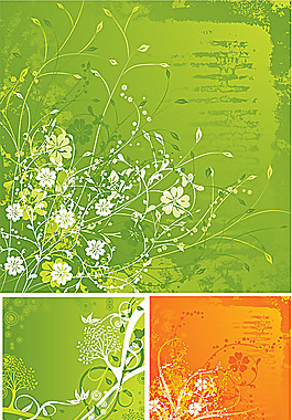 生動(dòng)花卉矢量素材