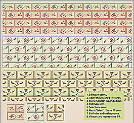 四方連續(xù)花紋矢量素材