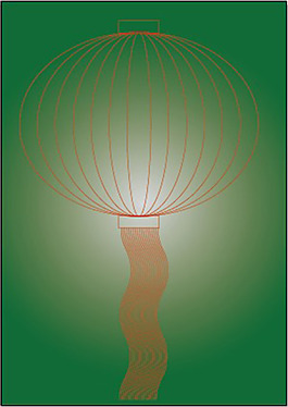 燈籠線稿矢量素材