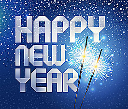 happynewyear折纸背景矢量素材