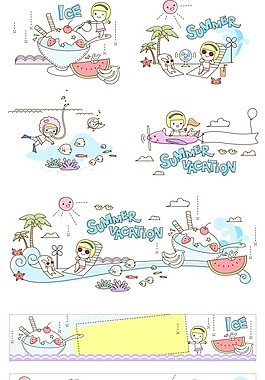 夏天banner矢量素材
