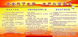 黨建展板安全為了生產生產必須發全宣傳畫