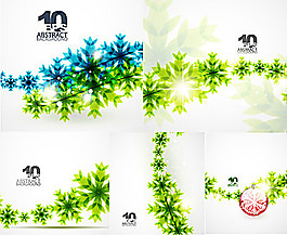 绿色植物装饰矢量素材