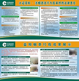 煙草專賣單位展板宣傳畫設計打假成果展示