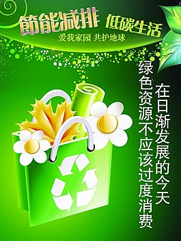 公益廣告節(jié)能減排低碳生活模板環(huán)保手提袋篇