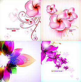 幻彩花瓣創意花朵矢量素材