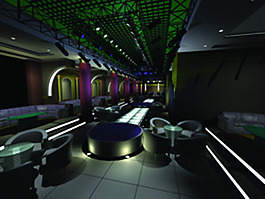 音樂休閑吧室內設計3d模型