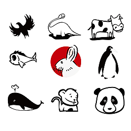 矢量動物logo設計素材
