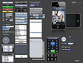 iphone應用程序設計psd素材