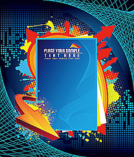 潮流商務(wù)背景和箭頭矢量素材