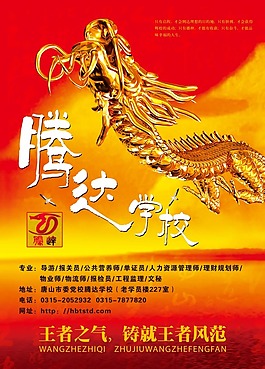 騰達(dá)學(xué)校宣傳海報(bào)