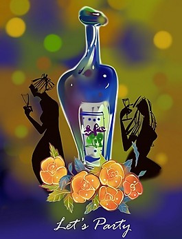 美女美酒美花