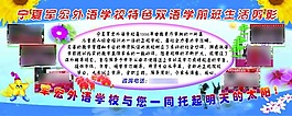 雙語(yǔ)學(xué)前班生活剪影校園文化設(shè)計(jì)稿