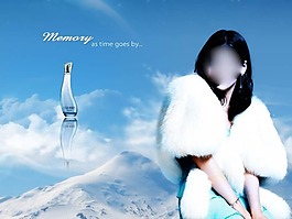 化妝品雪山海報(bào)PSD素材免費(fèi)下載