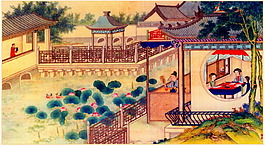 中國(guó)古代建筑風(fēng)景畫(huà)