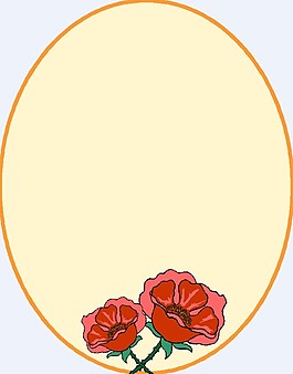 矢量花紋邊框