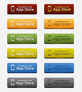 App Store按鈕PSD素材下載