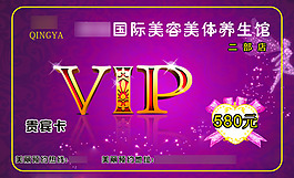 美容美體機(jī)構(gòu)VIP貴賓卡會(huì)員卡設(shè)計(jì)CDR