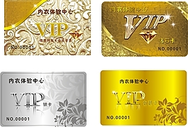 體驗中心鉆石卡銀卡VIP會員卡設計CDR